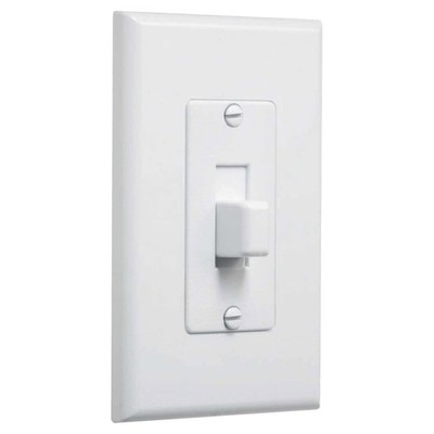 MW2570W Masque 1-Gang Decorator Style Toggle Switch Cover-Up Wall Plate, 5-Pa...