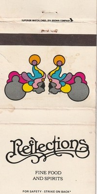 UNSTRUCK MATCHBOOK COVER - REFLECTIONS RESTAURANT - LA CANADA CALIFORNIA - BAR
