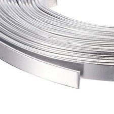 5 Rolls 3mm Wide Flat Jewelry Artistic Aluminum Wire Silver 18 Gauge About 6.