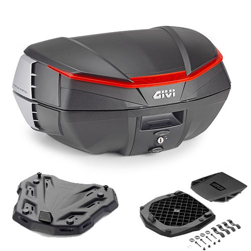 Givi V49N Bauletto 49LT + Honda CRF 250 L Rally Piastra 2017 2018 Schwarz-image