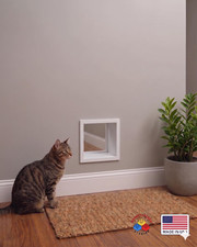 Square Pet Portal for Interior Walls  Cat Flap  Dog Door  No-Screws