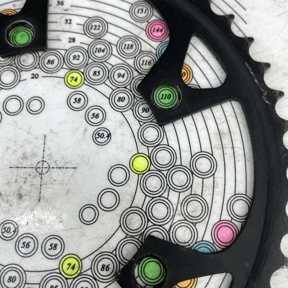 Vintage Shimano Biopace SG Chainring Set 46/38/28T 110/74 BCD Steel Triple - Image 4 of 4