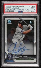 2018 Bowman Draft Chrome Pick Grant Lavigne #CDA-GL PSA 9 MINT Auto 1u6