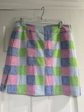 Vineyard Vines Patchwork Whale Skort Womens Size 8 Preppy - EUC