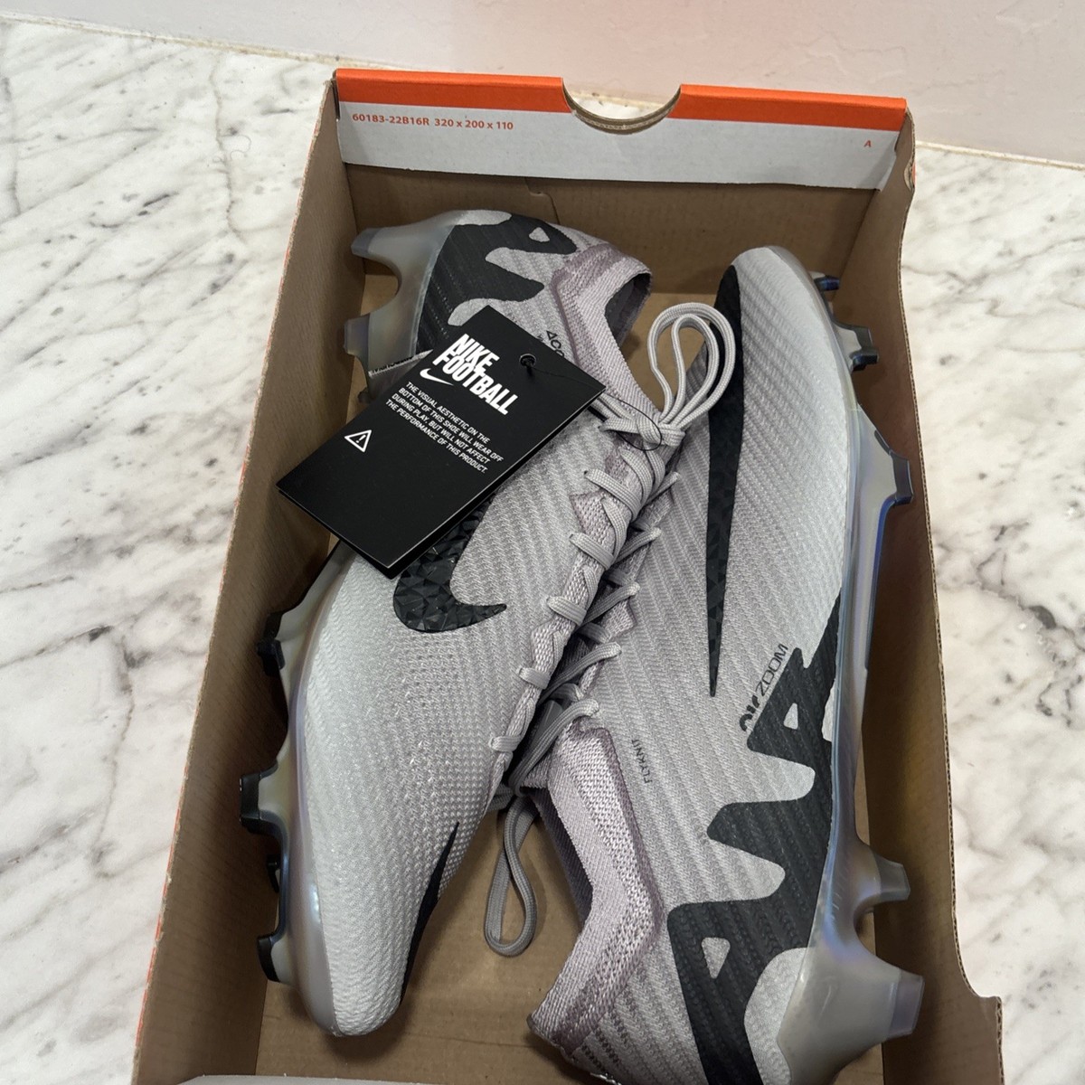 (MENS 4.5/ WOMENS 6) RARE Nike Zoom Vapor 15 Elite FG ACC Gray HF4396-001 Football Boots Nike Air Zoom Mercurial Vapor 15 Elite FG AS  main image 2