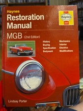 Haynes Restoration Manual Mgb - 2nd Ed H607 Lindsay Porter Hdbk 1998