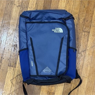 North Face Backpack KABAN Transit Flexvent (Black/Blue) Pack bag Padded RARE