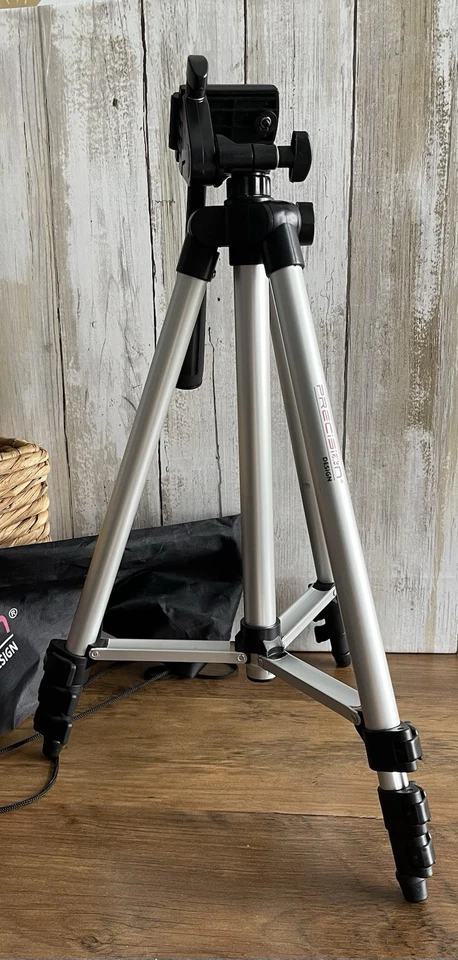 Precision Design Photo Video Compact Tripod Travel Lightweight Adjustable Locks - Image 3 of 4