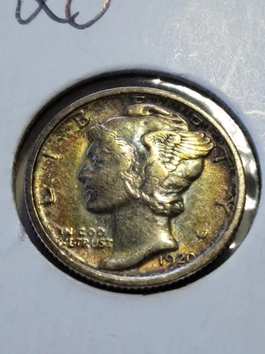 1920 Mercury  Dime XF Toner
