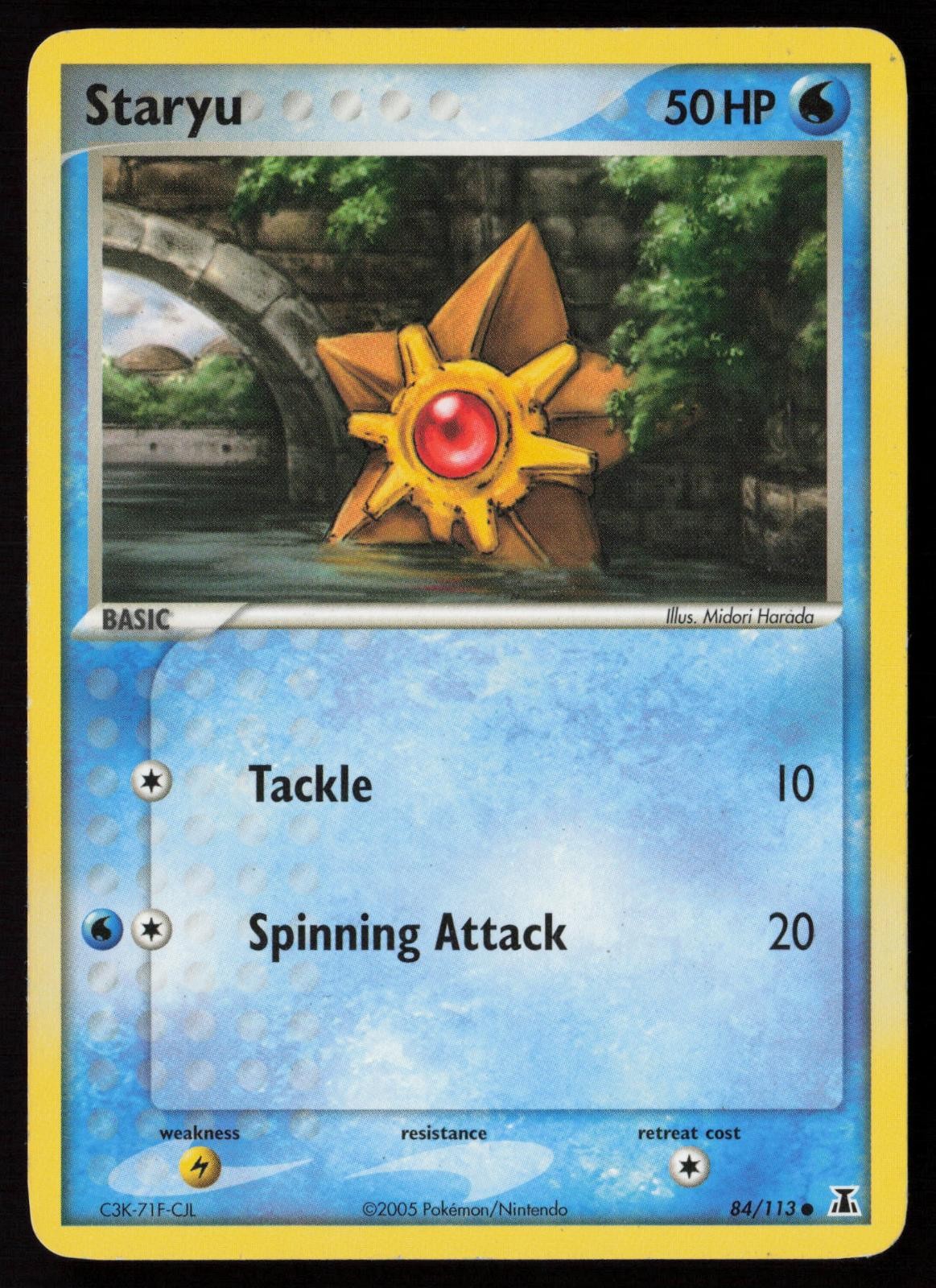 Staryu 84/113 Common Delta Species Pokemon Moderately Played