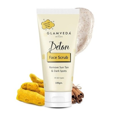 Glamveda Detan Gesichtspeeling zur Aufhellung der Haut 100g