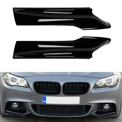 For BMW 5er F10 F11 520i 530i 2011-2017 Car Front Bumper Side Spoiler Trim Black