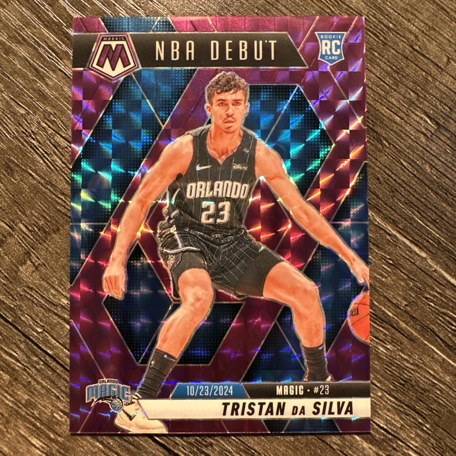 Tristan da Silva 2024-25 Panini Mosaic #266 NBA Debut Purple Rookie RC 85/99