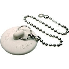 Universal Sink Stopper 1-3/8 Inch White Bathroom Sink Drain Plug