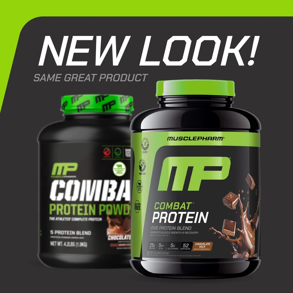 MusclePharm Combat протеиновый порошок шоколад молоко вкус питает мышцы для профессионального... - Изображение 2 из 4