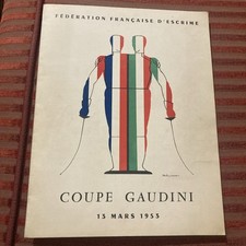 FEDERATION FRANCAISE D'ESCRIME COUPE GAUDINI 15 MARS 1953 FRANCE ITALIE AU FLEUR