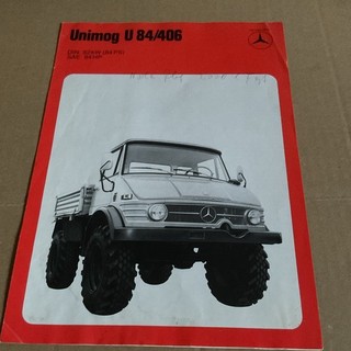 Unimog U 84/406 Advertising Sheet 88 KW/84 HP