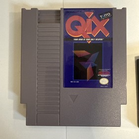 Qix Nintendo NES Cartridge - Authentic, Cleaned, and Tested