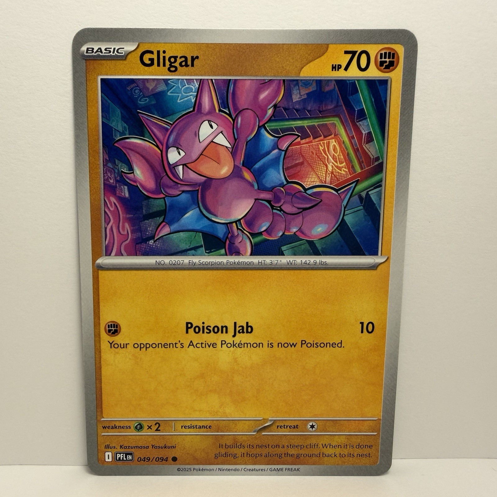 4x Playset Gligar 049/094 Pokémon ME02: PFL Common Regular 2025