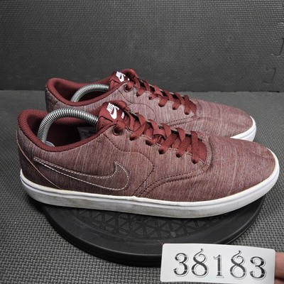 Nike SB Check Solarsoft Shoes Mens Size 10.5 Red Low Top Sneakers 844493-600