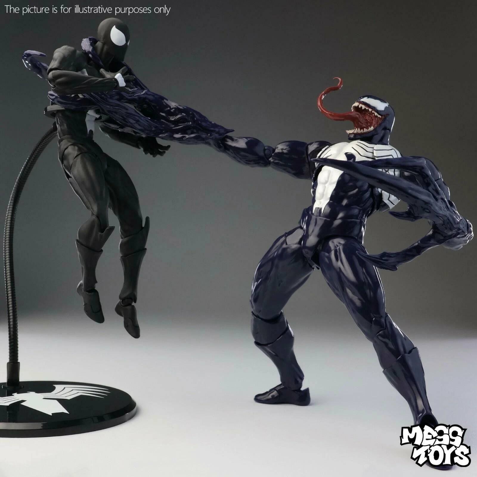Mess Toys Venom Lethal Neighbor Spider-Man Symbiote 1/12 Action Figure Toy image 12