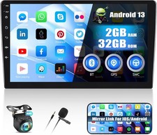 Android 13 Car Stereo Double Din Support Mirror 10.1 inch 2 32G Radio
