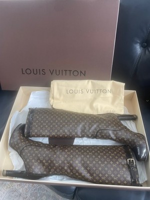 Louis Vuitton Monogram LV patent Long boots 37 Ladies' Brown MA0160 Monogram 