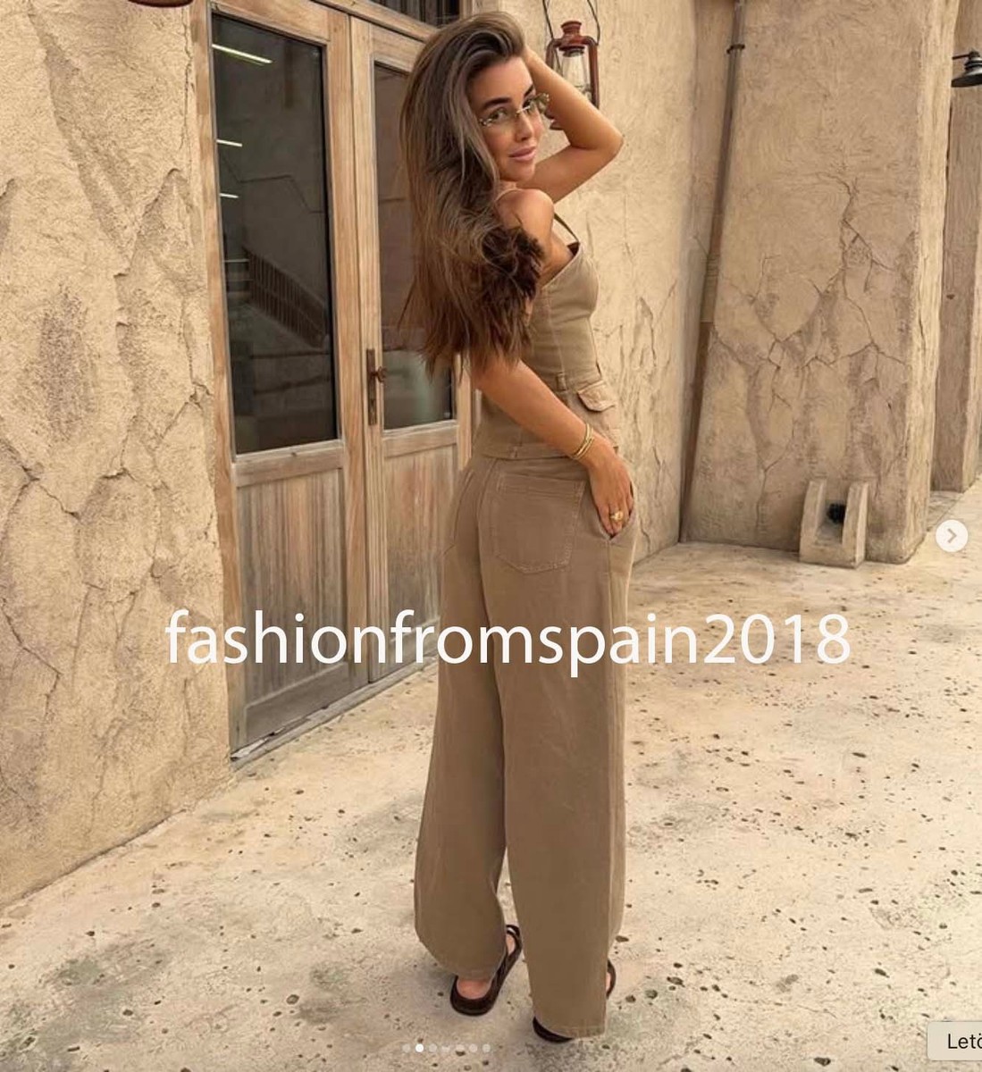 ZARA NEW WOMAN Z1975 MID-RISE WIDE LEG JEANS DARTS PANT LT CAMEL