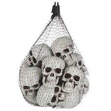 10 Mini Halloween Skull Heads - Skull Decor for Party, Table Decor, Home Gift