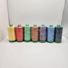 Aurifil Thread Mako Cotton 100 40WT Large Spools 1094 Yards 7 Colors Set G006