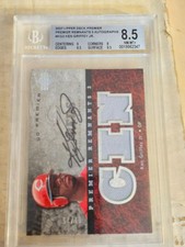2007 Upper Deck Premier Remnants Jersey Auto #11/25 Ken Griffey Jr. Reds BGS 8.5