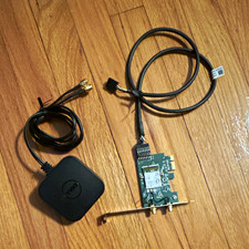 Dell PCIe Wireless Wi-Fi Network Card Adapter w/ Antenna Base Cables