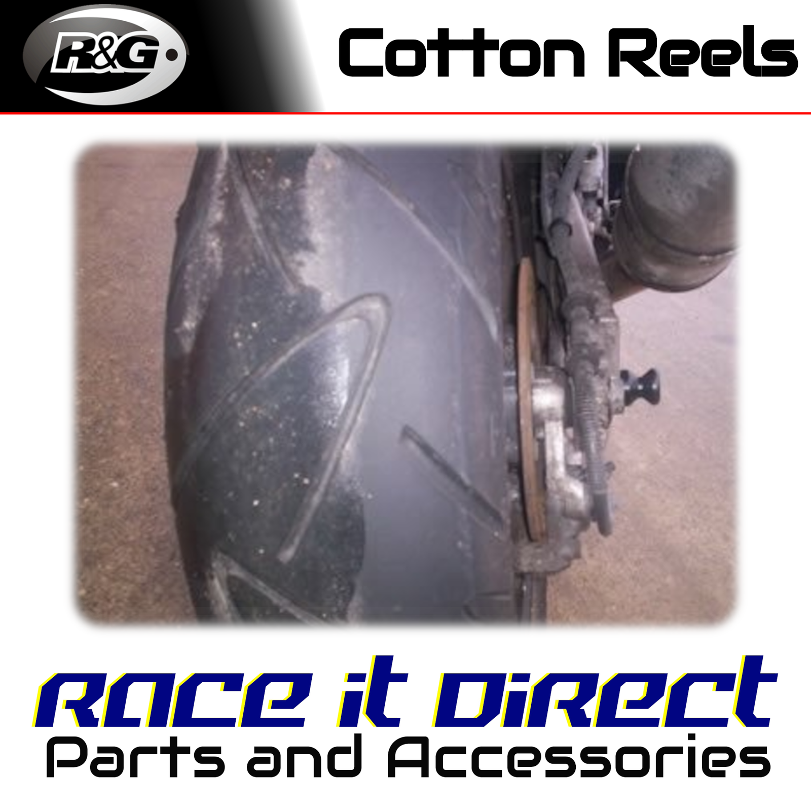 Cotton Reels for Kawasaki ZX7-R P3 All Years White R&G