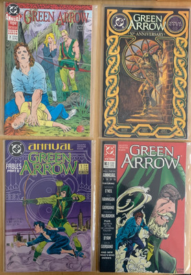 GREEN ARROW: Annuals 1 (Fables), 2,3,4 (50th Ann),5,6 & 7 (Year One). 1988-1995