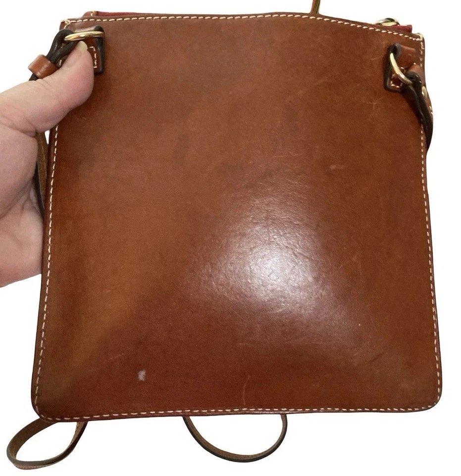 Dooney Bourke Chestnut Brown Florentine Leather Crossbody Shoulder Bag Rustic - Image 4 of 4