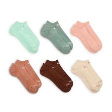 Nike Everyday Plus No Show Cushioned Socks Multi Color 6-Pack