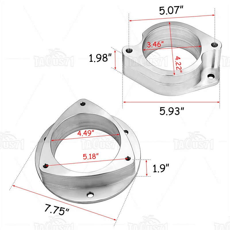 Espaciadores de elevación delanteros de aluminio de 3" + traseros de 3" para Subaru Impreza y WRX 08-12 13 14 15 16 Foto 2 de 4