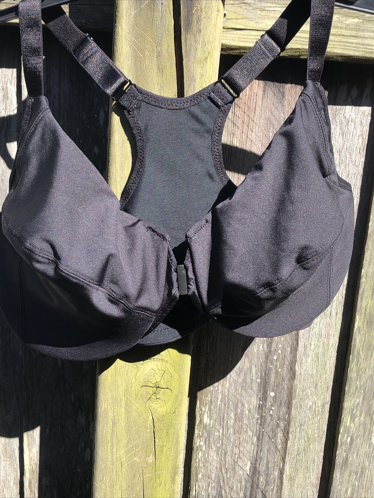 Woman’s 34 G Glamorize Black Wonderwire Bra W/ Front Closure Lined