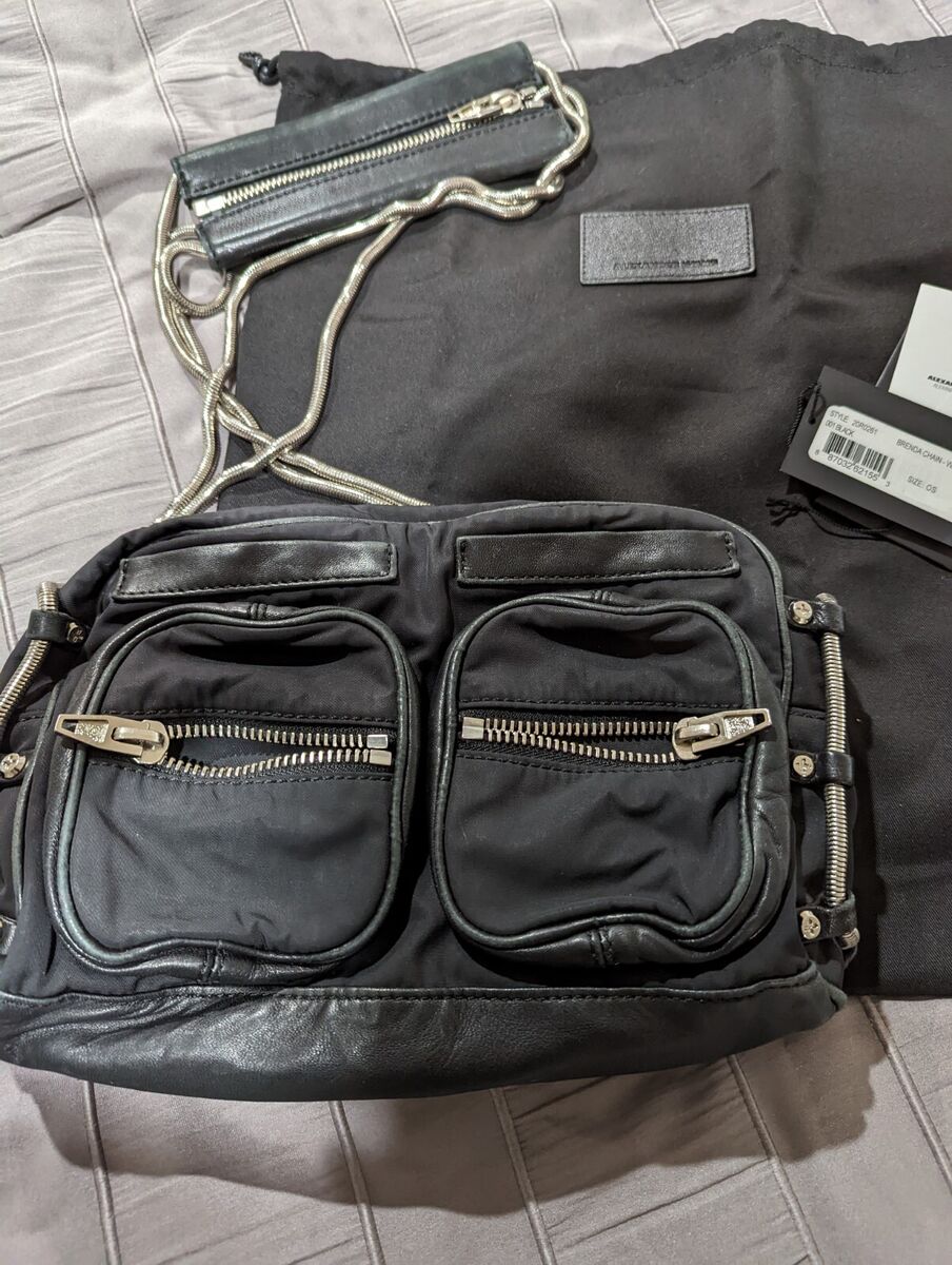 Alexander Wang Brenda Chain Shoulder Bag, Black washed look Alexander Wang Brenda Chain Shoulder Bag, Black washed look