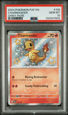 Pokemon Paldean Fates Charmander 109/91 Rare Holo Foil Baby Shiny Rare PSA 10 | eBay Pokemon Paldean Fates Charmander 109/91 Rare Holo Foil Baby Shiny Rare PSA 10 | eBay