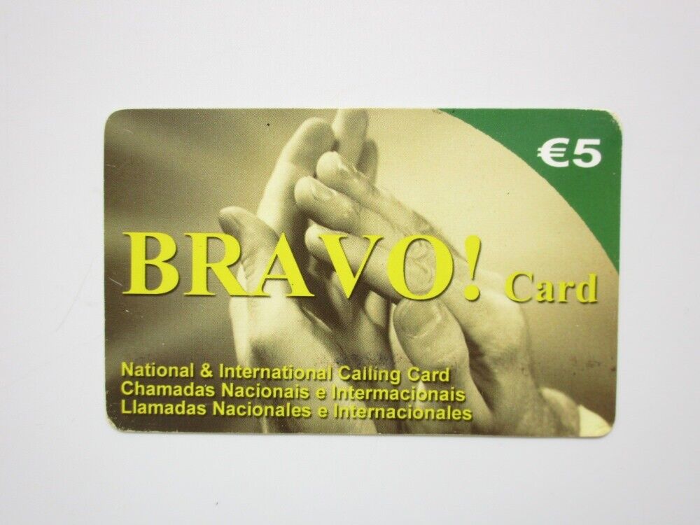 PORTUGAL BRAVO COLLECTABLE PREPAID PAYPHONE CALL CARD b
