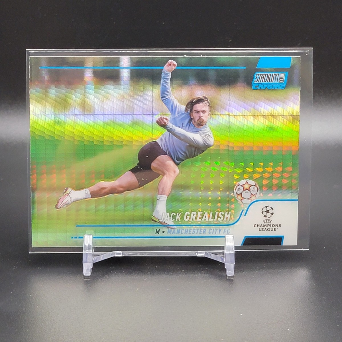 2021-22 Stadium Club Chrome JACK GREALISH #40 BLUE PRISM REFRACTOR