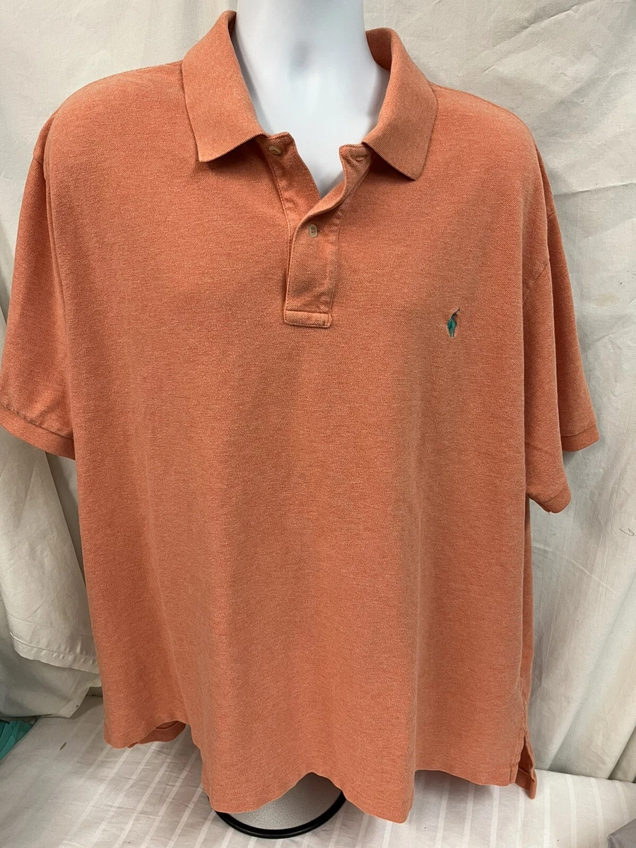 Polo Ralph Lauren Polo Shirt Men's 3XB Big Orange Short Sleeve