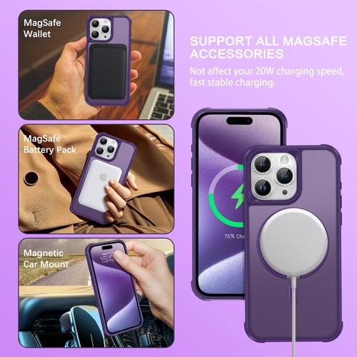 Funda para iPhone 16/15/14/13/12/11 Pro Max pesada a prueba de golpes con soporte magnético cubierta - Imagen 708 de 751