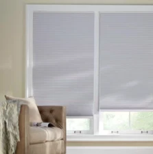 Shadow White Cordless Balckout Cellular Shades - 26 in. W x 64 in. L