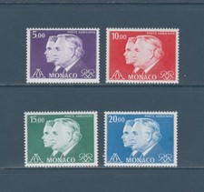 - MONACO timbre poste aérienne  Rainier et Albert de 1982  num: 100/03  **