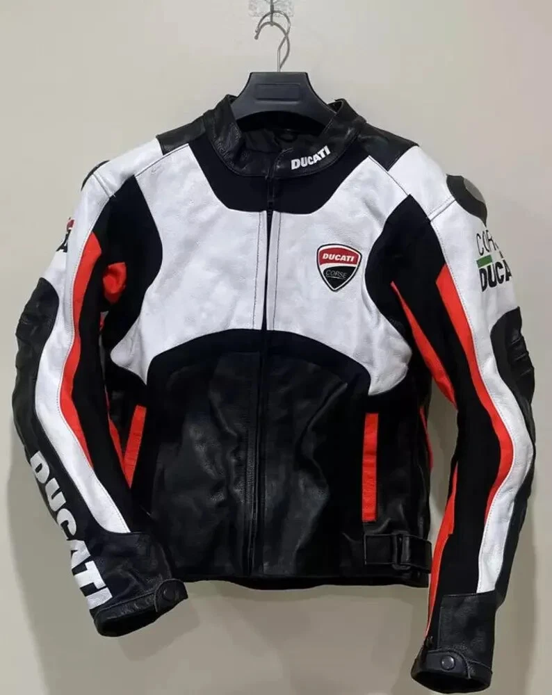 Ducati Racing Men's Motorbike Leather Jacket New Ducati Motorcycle Biker Jacket