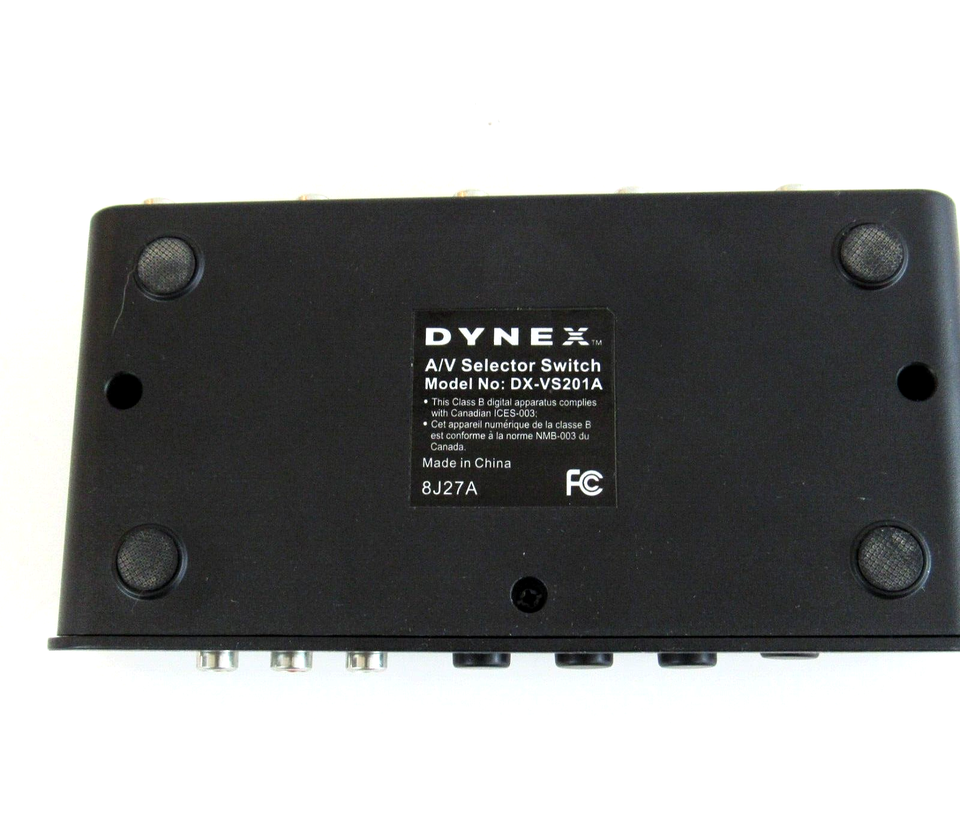 Dynex Audio/Video Selector Switch Box Model No. DXVS201A Black eBay