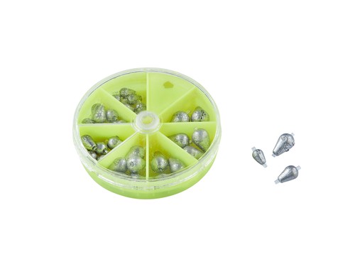 Balzer Matchblei Piombo di Oliva Assortimento 7 Pesi 90g Pesca a Punta NEW IMBALLO ORIGINALE - Foto 2 di 2