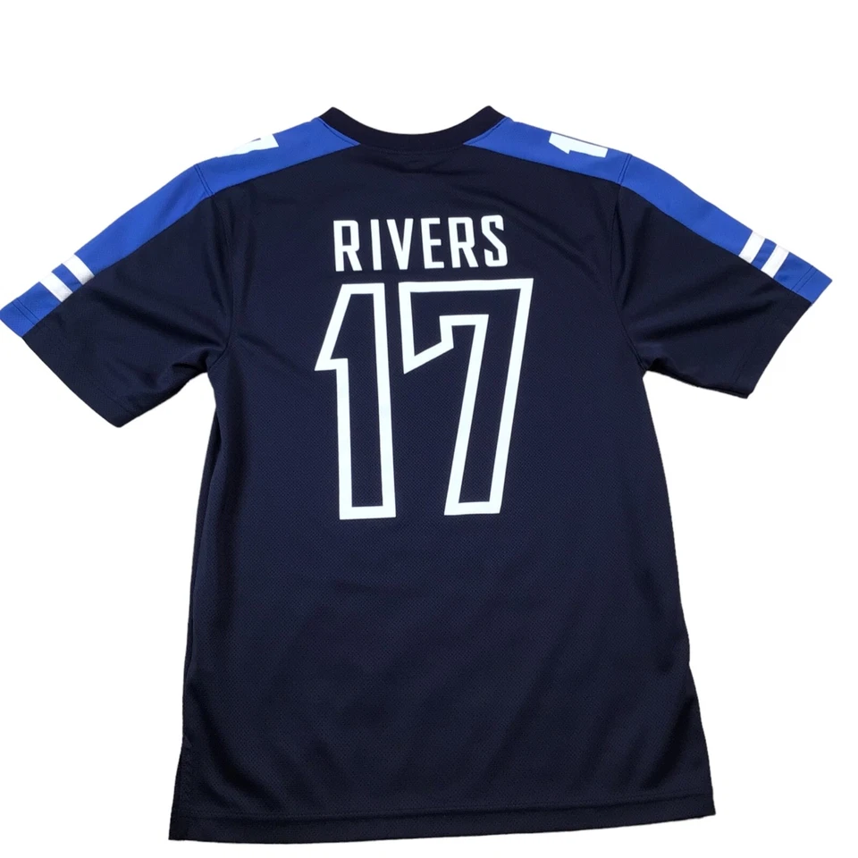 Camiseta deportiva azul para hombre Philip Rivers Majestic San Diego Chargers talla pequeña #17 Foto 4 de 4